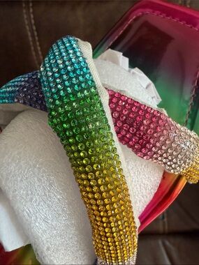 •CAPE ROBBIN• “Natalee” Thick Strap Rhinestone Wrap Sandals - Multi // NIB
